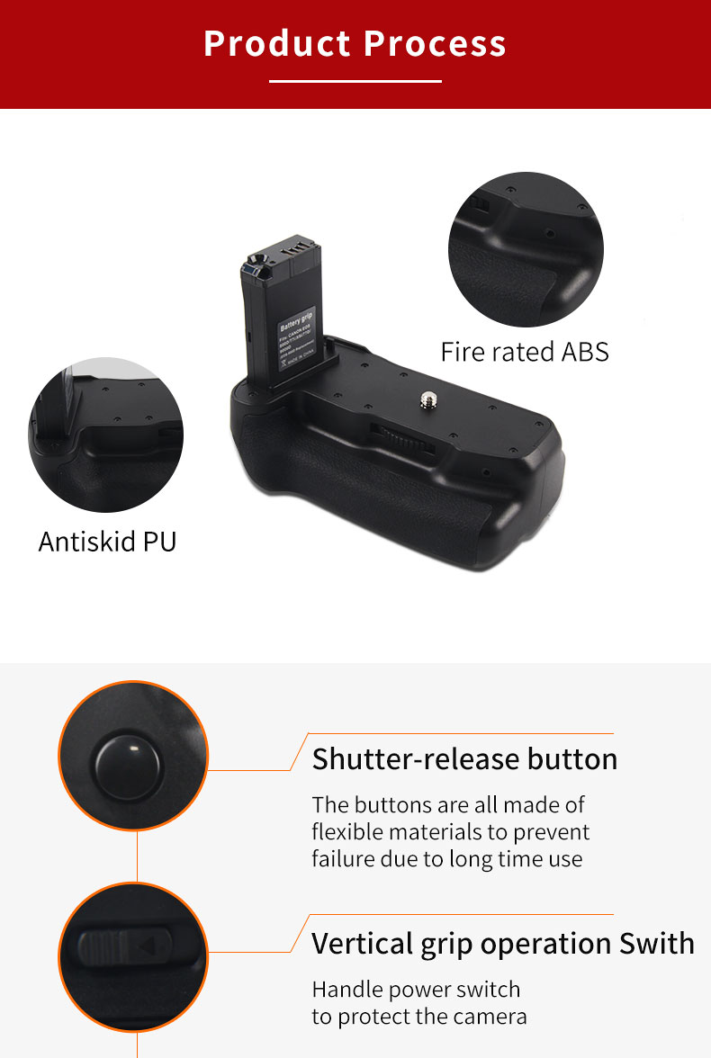 Poignées de batterie pour Canon EOS 77D