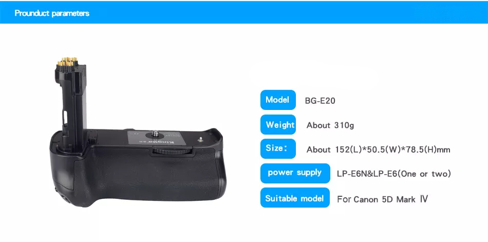 Batteriegriffe BG-E20 für Canon EOS 5D Mark IV Spiegelreflexkameras