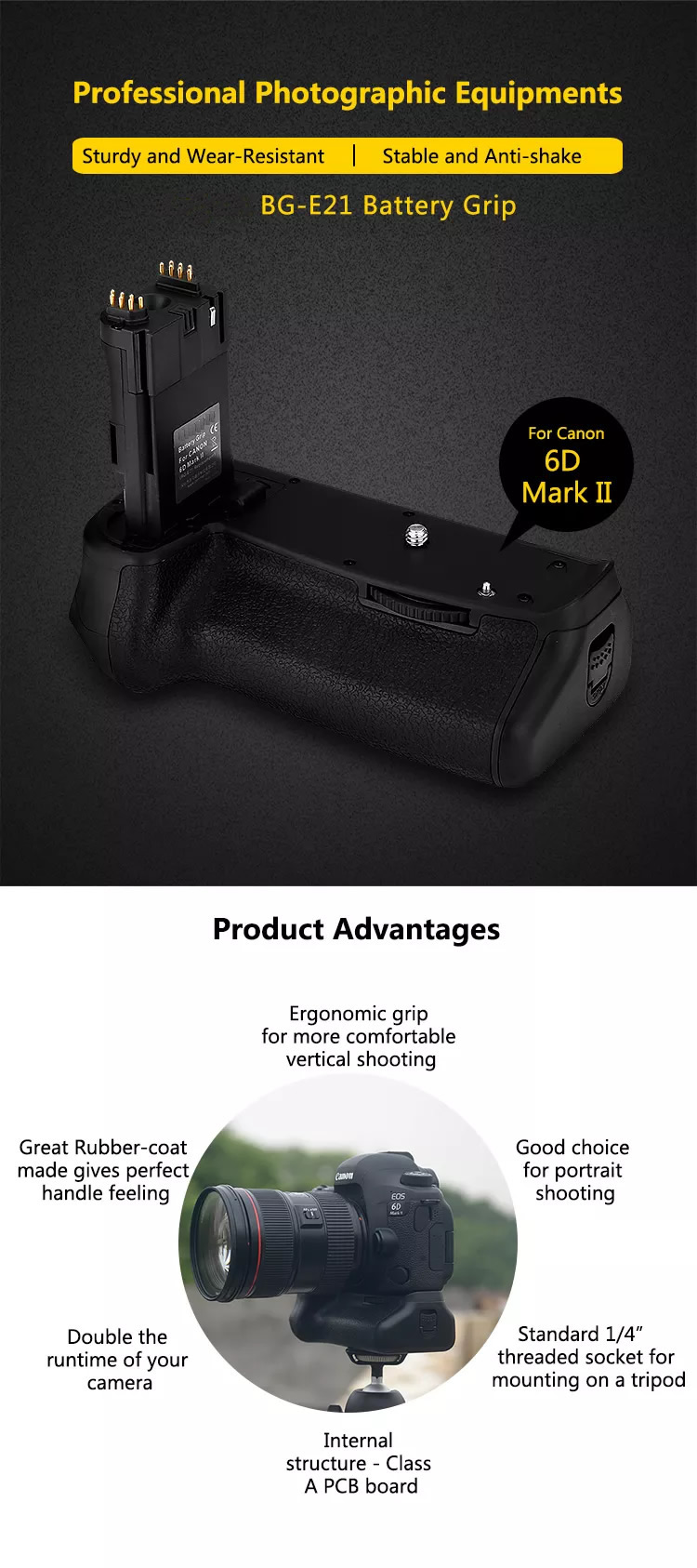 Batteriegriffe BG-E21 für Canon EOS 6D Mark II Spiegelreflexkameras