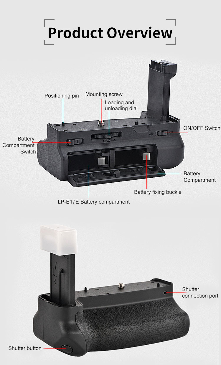 Poignées de batterie pour Canon EOS RP