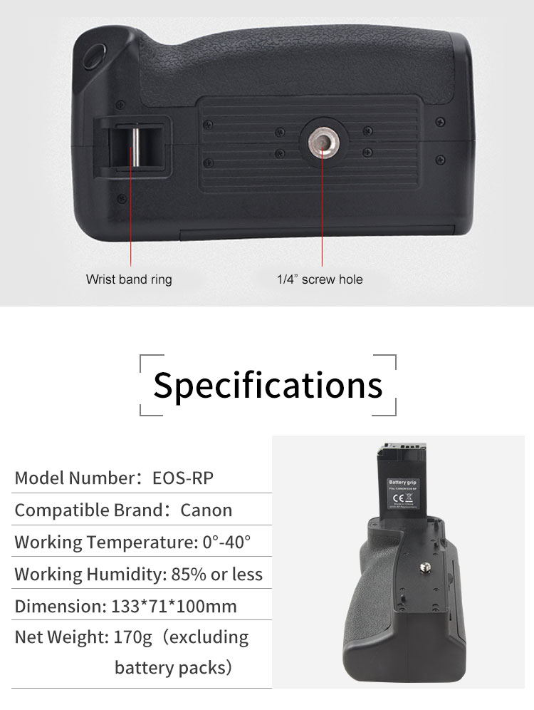 Batteriegriffe für Canon EOS RP Spiegelreflexkameras
