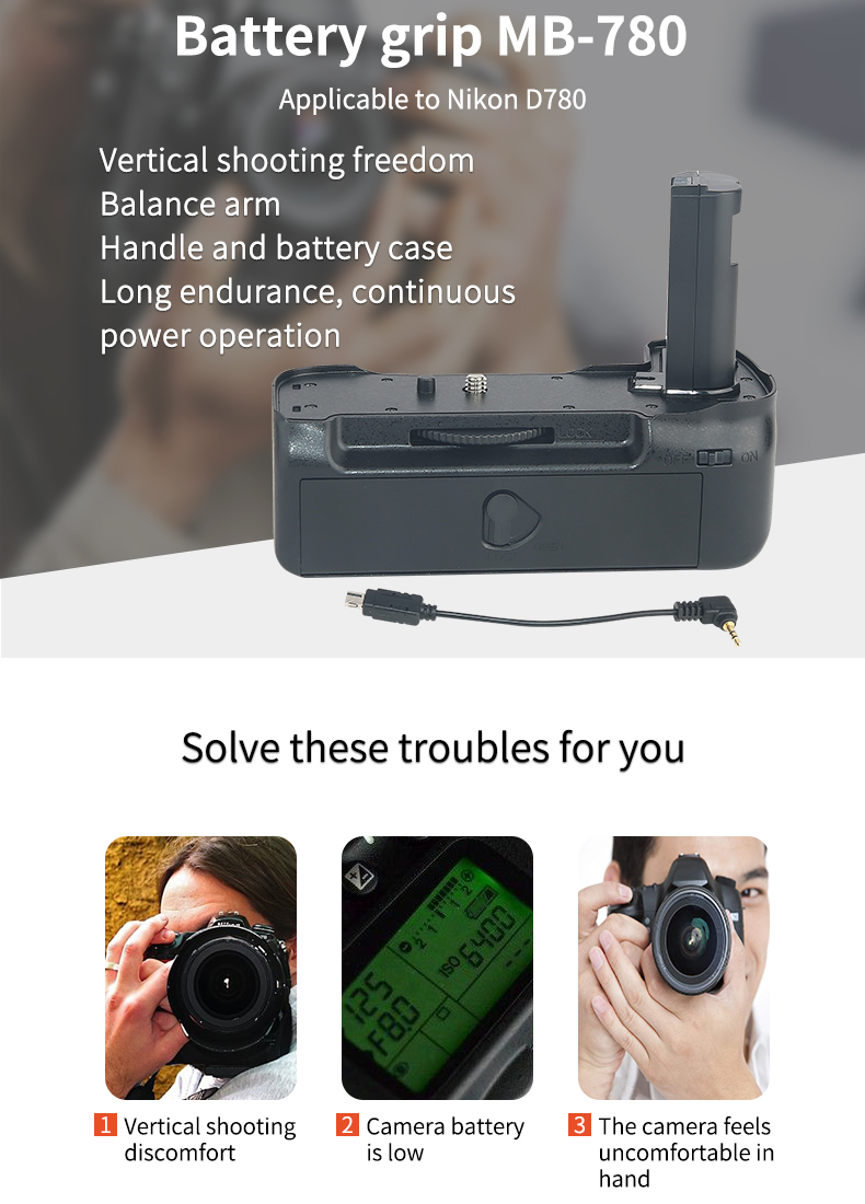 Poignées de batterie pour Nikon D780