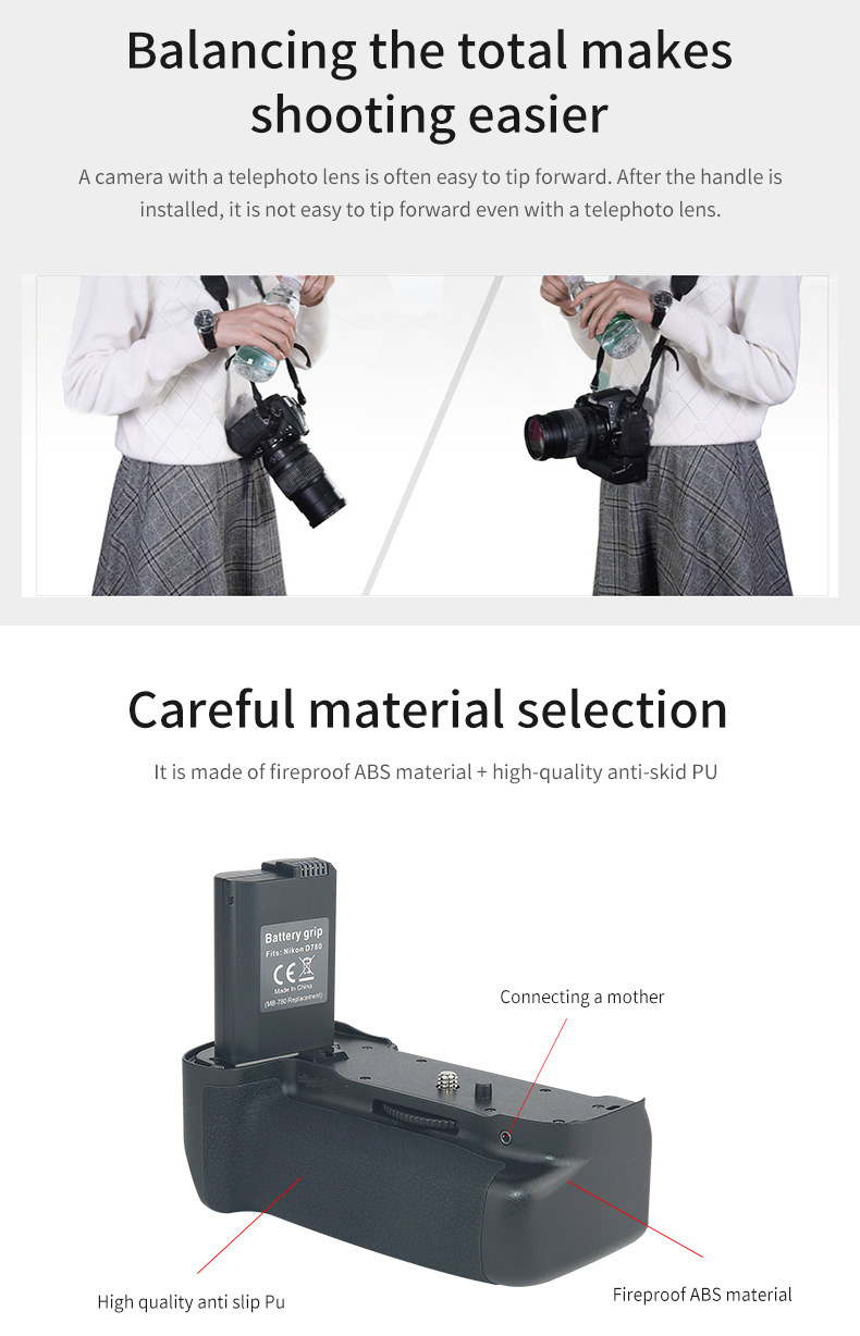 Poignées de batterie pour Nikon D780