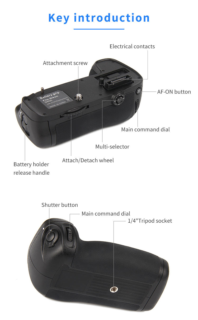 Poignées de batterie pour Nikon MB-D14