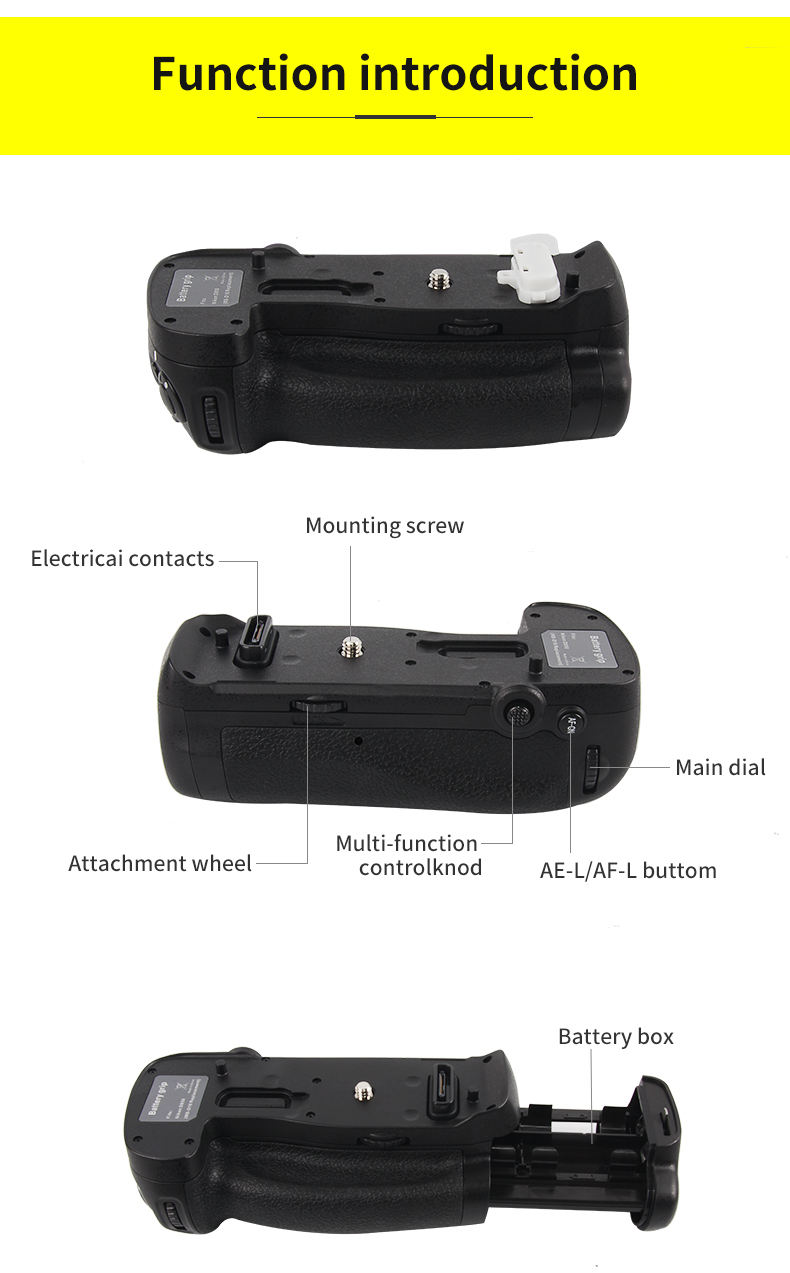 Poignées de batterie pour Nikon D850