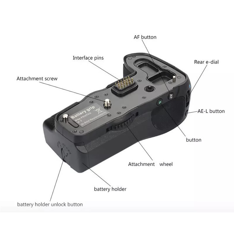 Poignées de batterie D-BG5 pour Pentax K-3