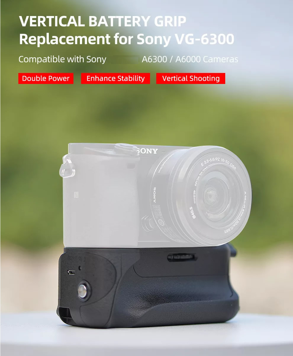 Poignées de batterie pour Sony A6000