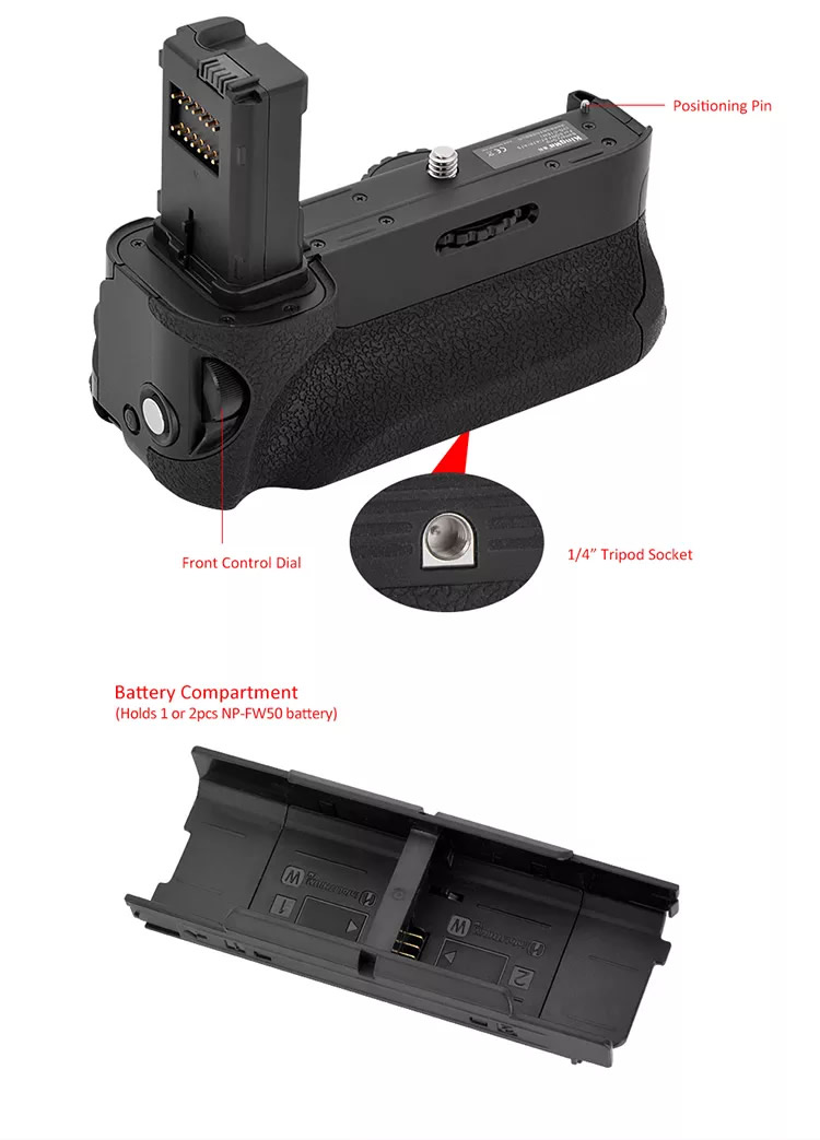 Poignées de batterie pour Sony A7